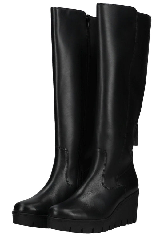Gabor Stiefel Glattleder Schwarz Warmfutter