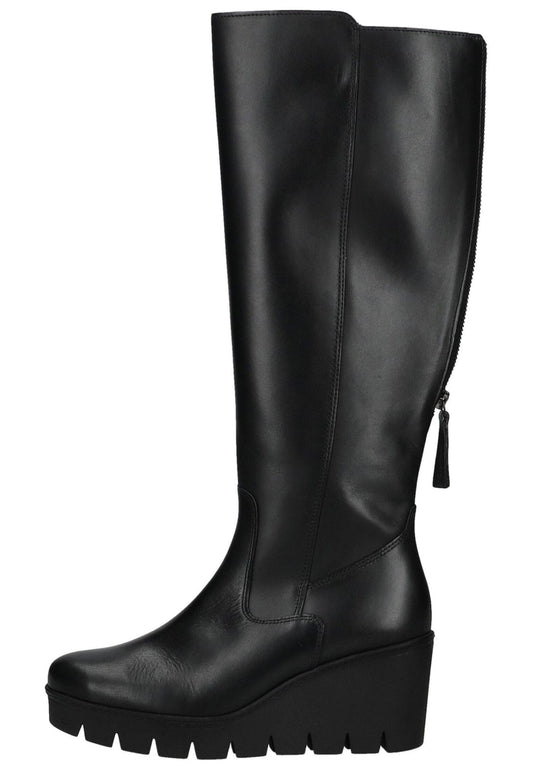 Gabor Stiefel Glattleder Schwarz Warmfutter