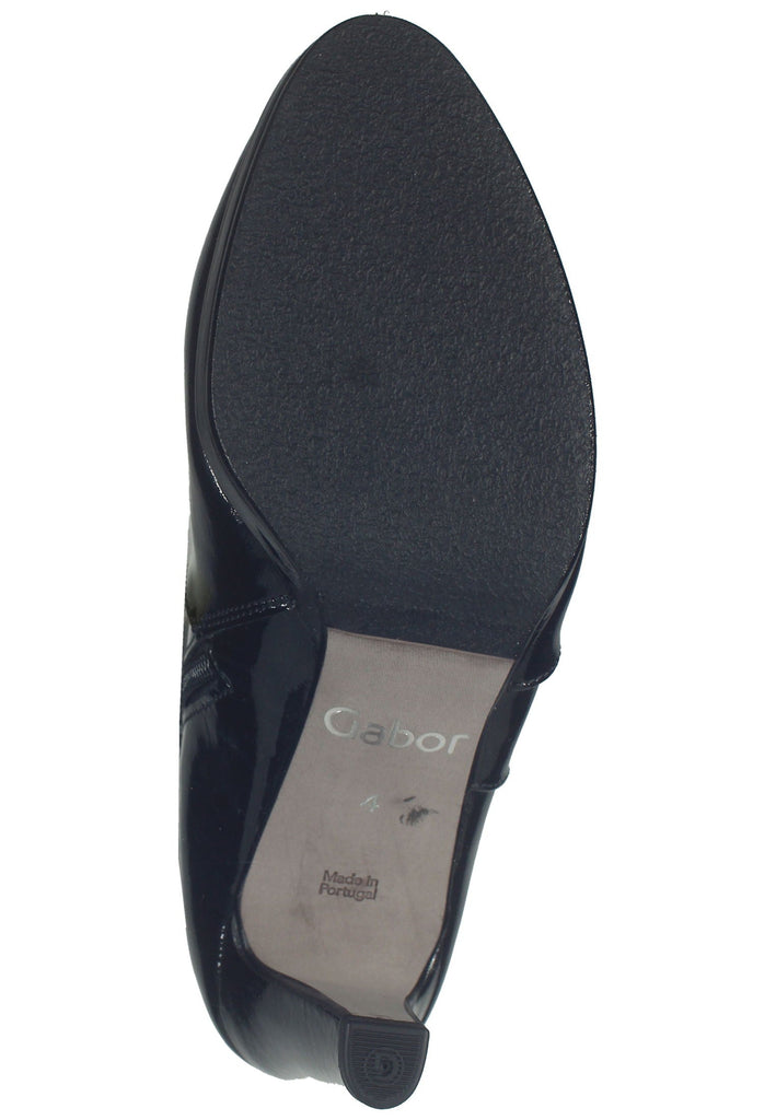 Gabor Stiefel Leder Schwarz Lack Warmfutter