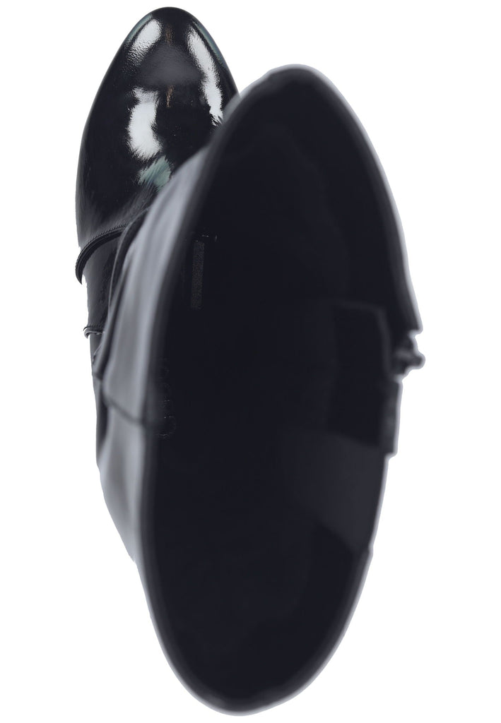 Gabor Stiefel Leder Schwarz Lack Warmfutter