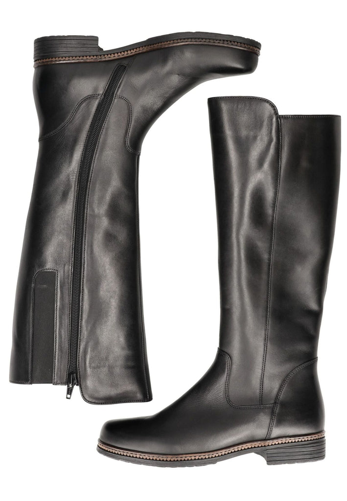 Gabor Stiefel Leder/Textil Schwarz