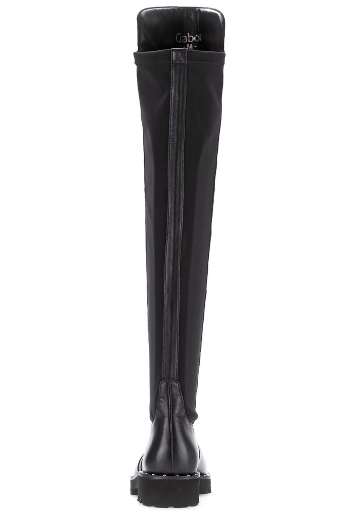 Gabor Stiefel Leder/Textil Schwarz