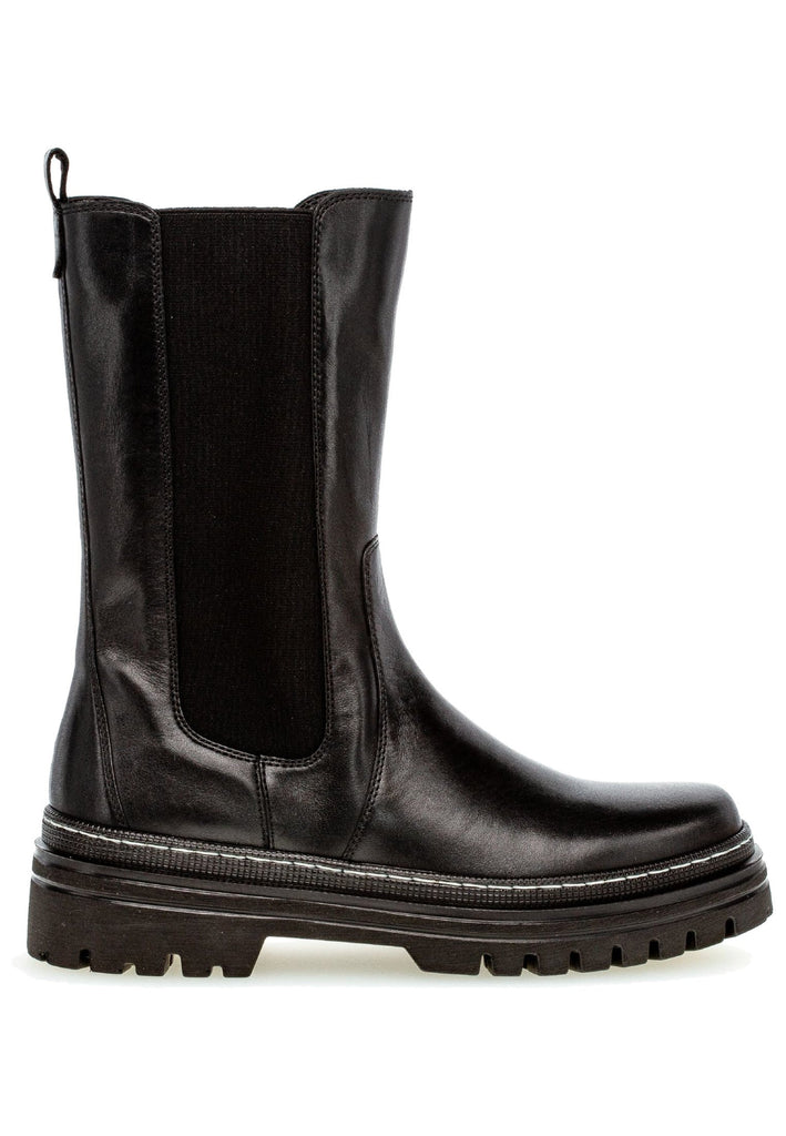 Gabor Stiefel Leder/Textil Schwarz