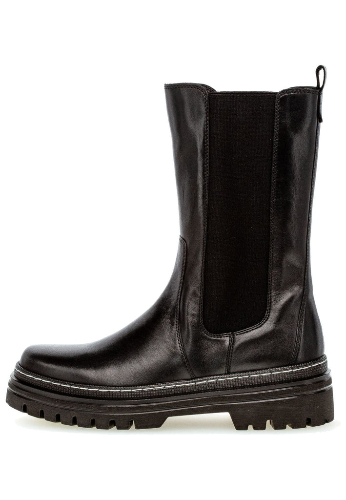 Gabor Stiefel Leder/Textil Schwarz