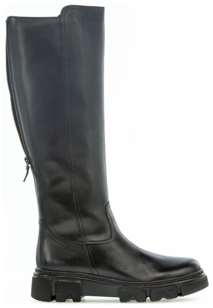 Gabor Stiefel Leder/Textil Schwarz Warmfutter