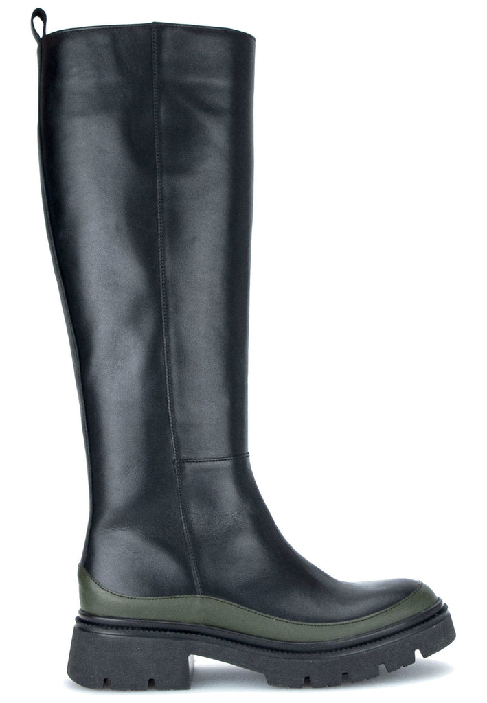 Gabor Stiefel Nappaleder Schwarz/Grün