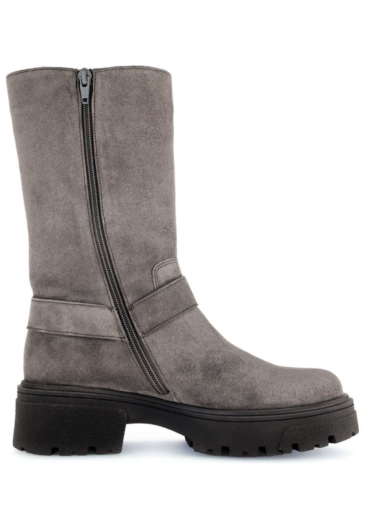 Gabor Stiefel Veloursleder Braun/Grau Warmfutter