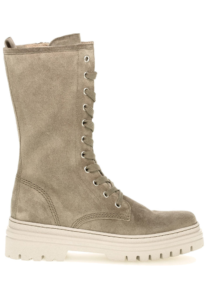 Gabor Stiefel Veloursleder Grün/Beige