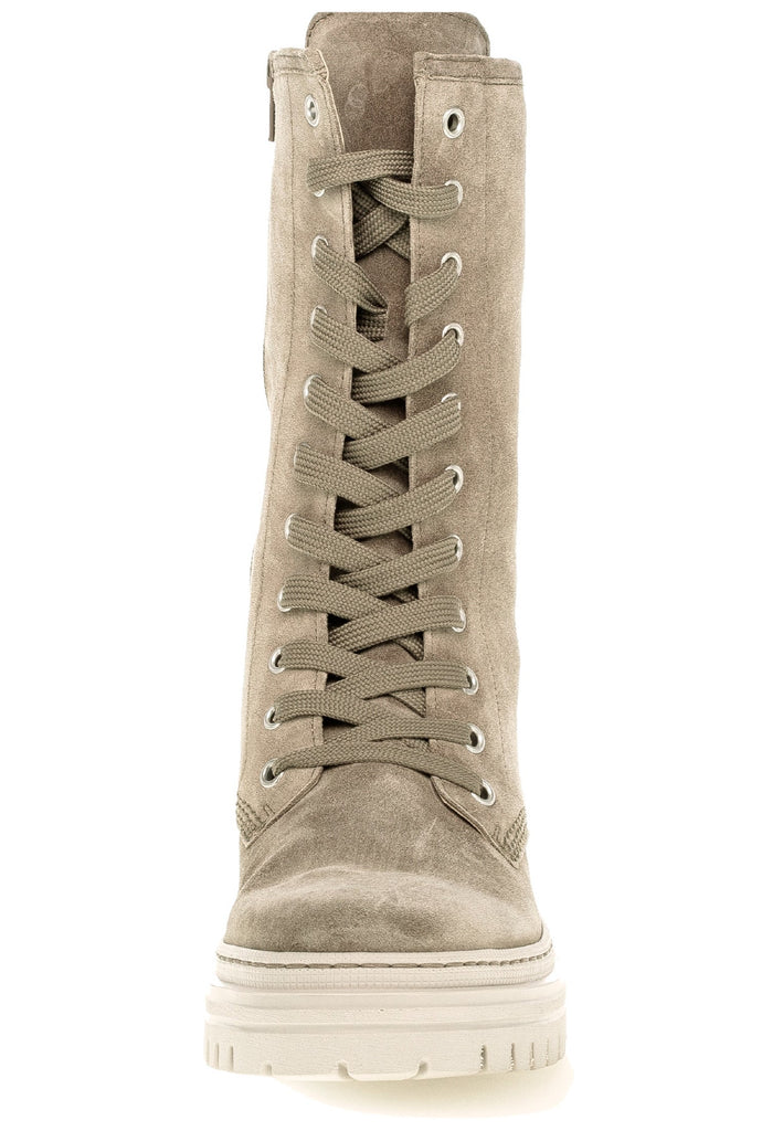 Gabor Stiefel Veloursleder Grün/Beige