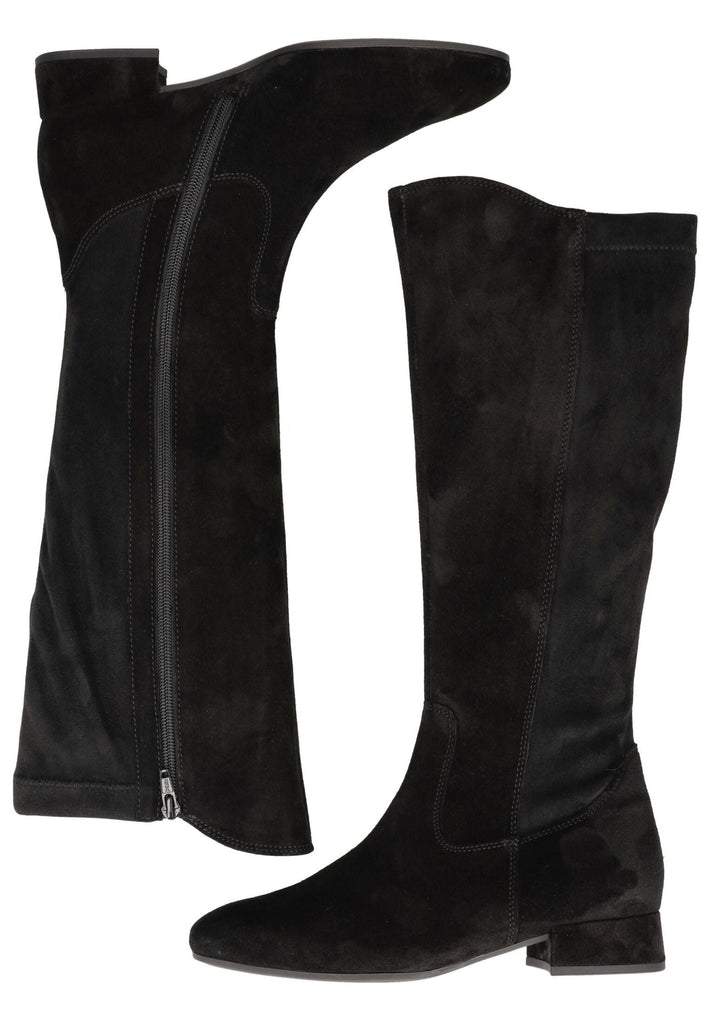 Gabor Stiefel Veloursleder/Microfaser Schwarz