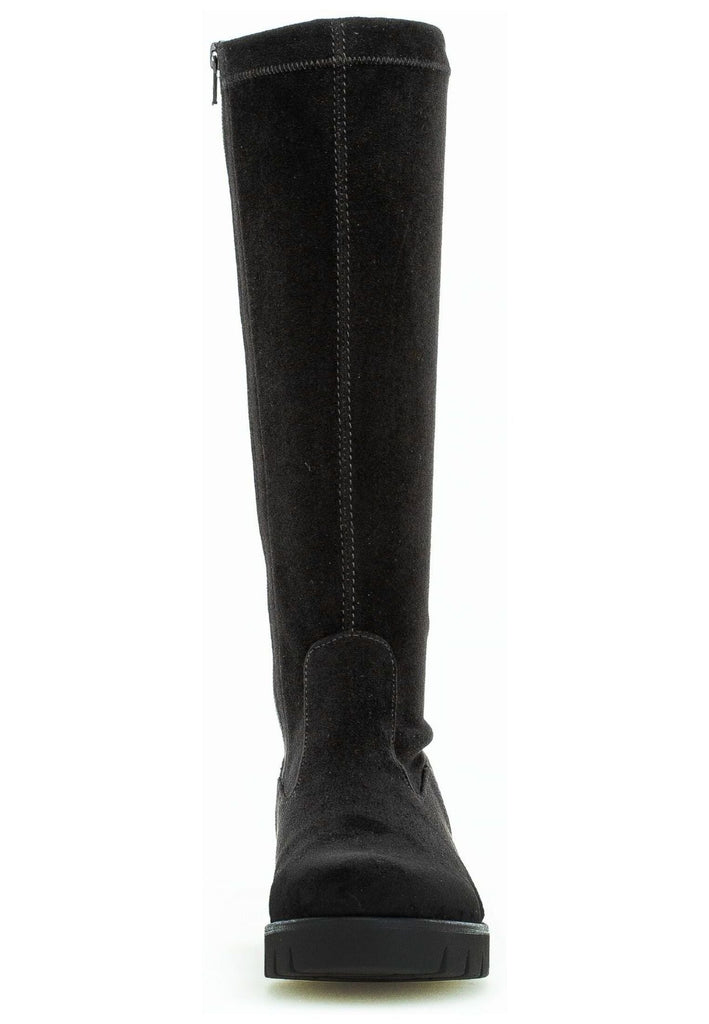 Gabor Stiefel Veloursleder/Microfaser Schwarz