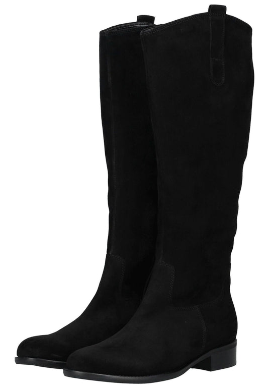 Gabor Stiefel Veloursleder Schwarz/Schwarz