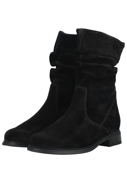 Gabor Stiefel Veloursleder Schwarz/Schwarz