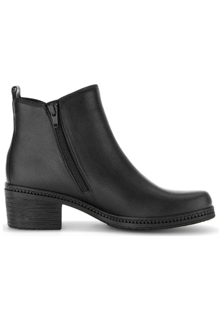 Gabor Stiefelette Glattleder Schwarz