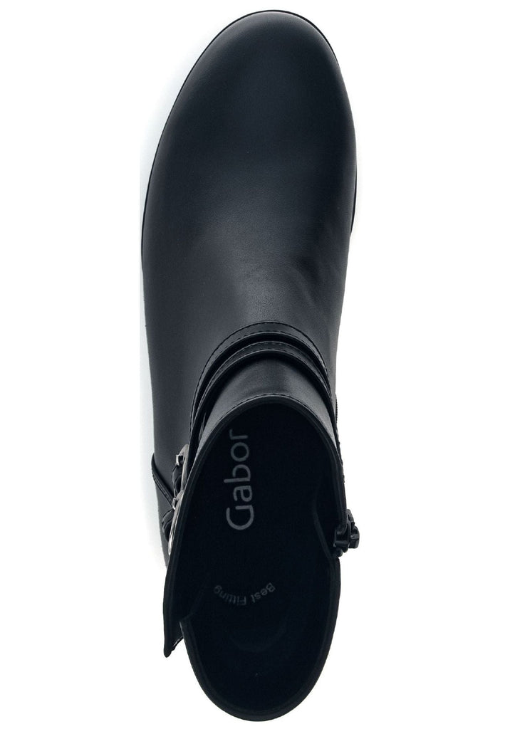 Gabor Stiefelette Glattleder Schwarz