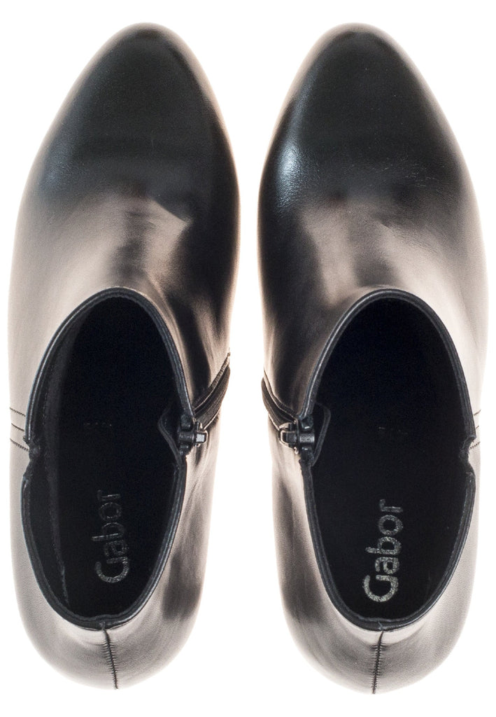 Gabor Stiefelette Glattleder Schwarz