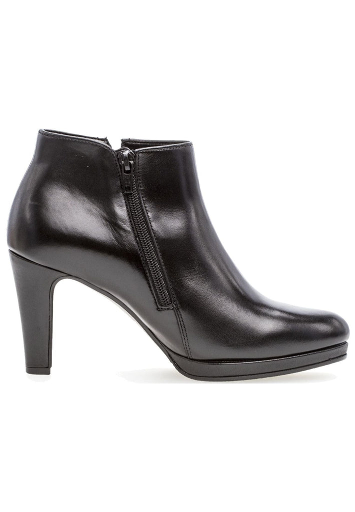 Gabor Stiefelette Glattleder Schwarz