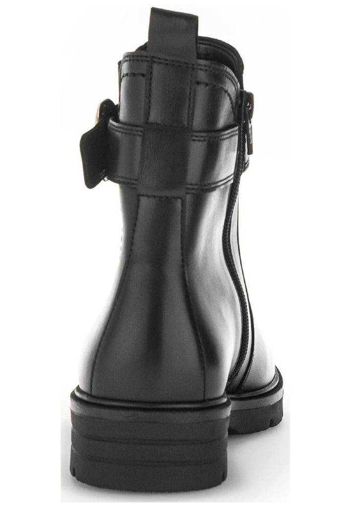 Gabor Stiefelette Glattleder Schwarz/Gold