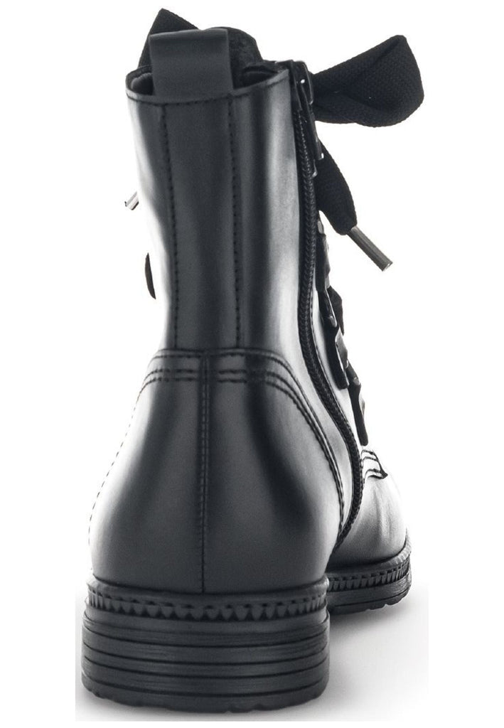 Gabor Stiefelette Glattleder Schwarz/Silber Warmfutter