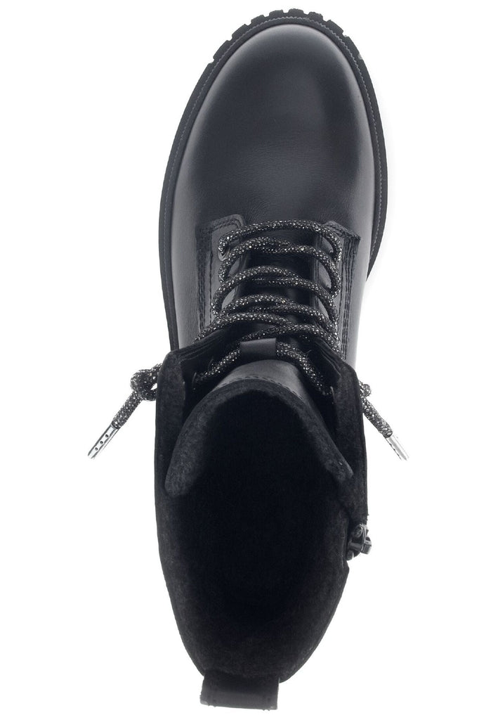 Gabor Stiefelette Glattleder Schwarz Warmfutter
