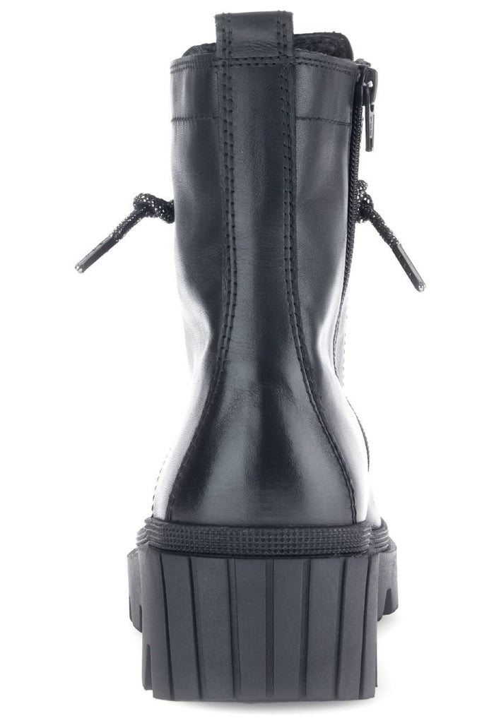 Gabor Stiefelette Glattleder Schwarz Warmfutter