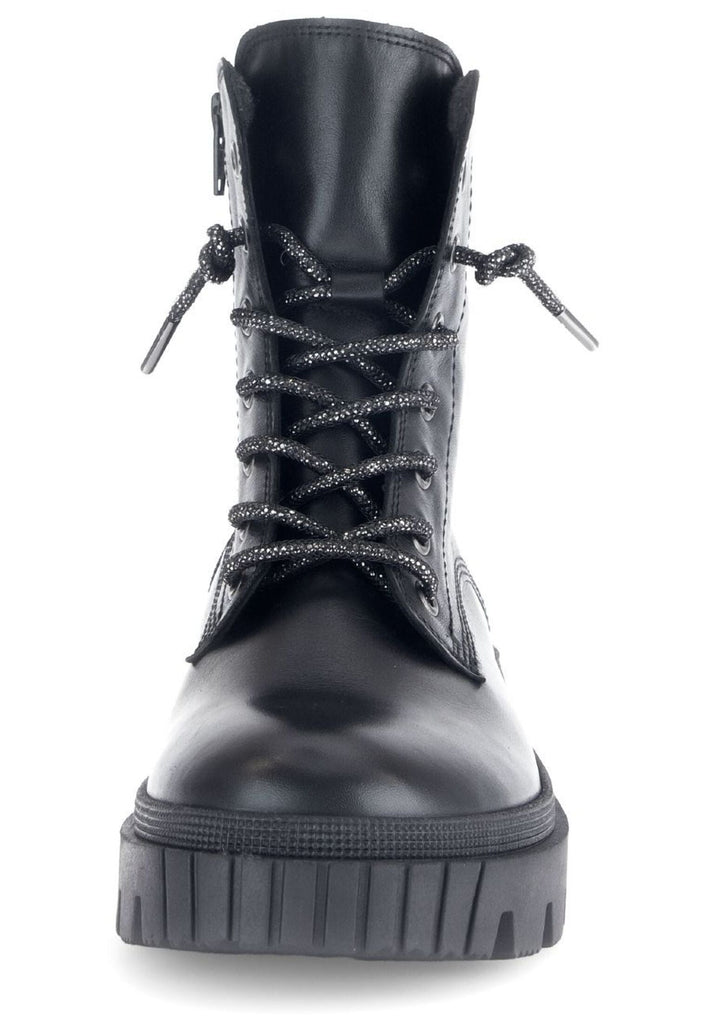 Gabor Stiefelette Glattleder Schwarz Warmfutter
