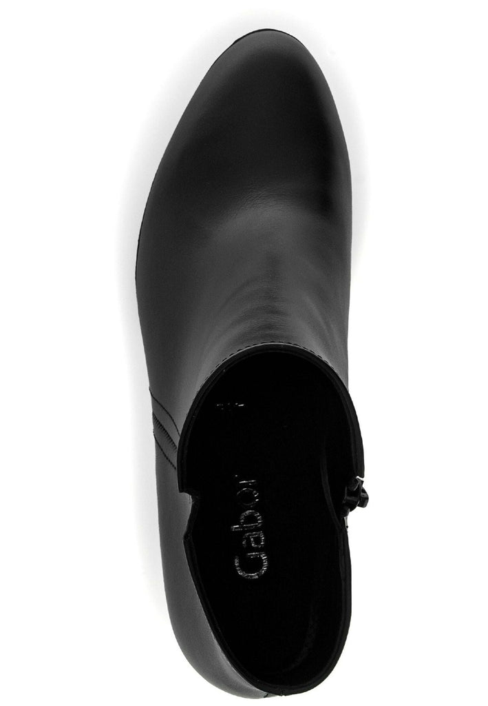 Gabor Stiefelette Glattleder Schwarz Warmfutter
