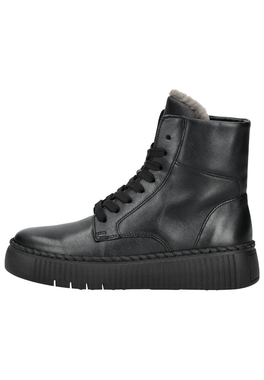 Gabor Stiefelette Glattleder Schwarz Warmfutter