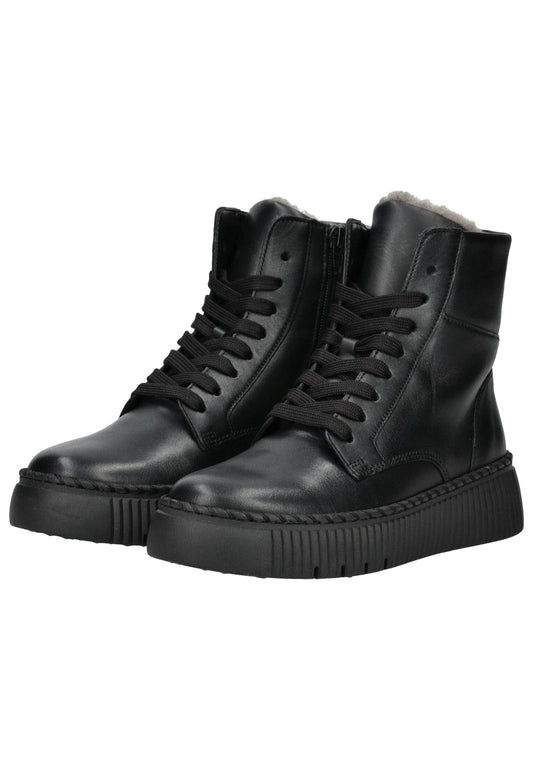 Gabor Stiefelette Glattleder Schwarz Warmfutter