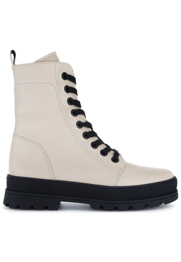 Gabor Stiefelette Leder Beige/Schwarz