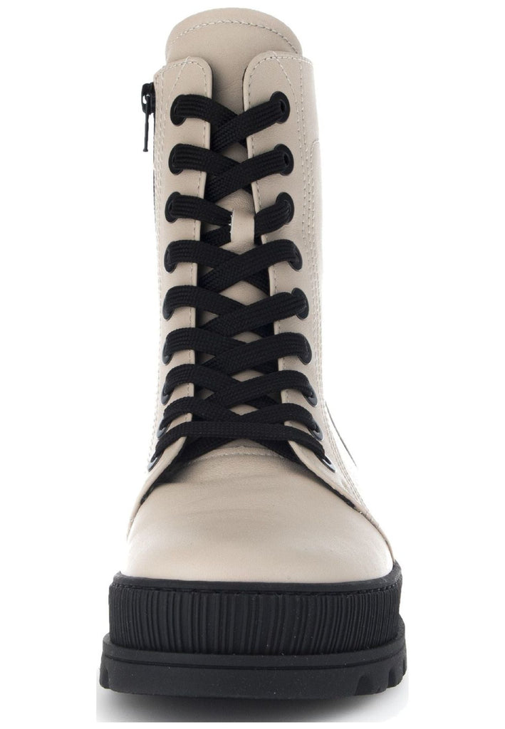 Gabor Stiefelette Leder Beige/Schwarz