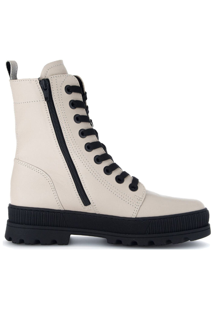 Gabor Stiefelette Leder Beige/Schwarz