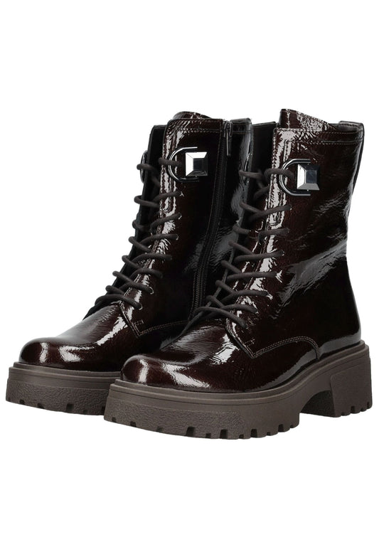 Gabor Stiefelette Leder Braun Lack