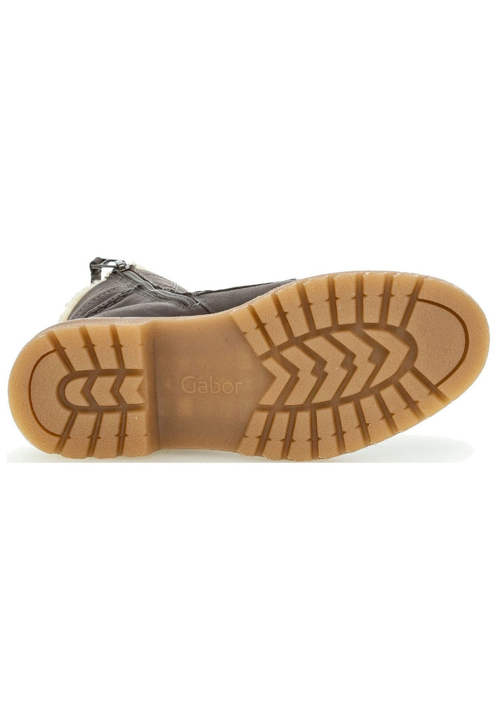 Gabor Stiefelette Leder Dunkelgrau Warmfutter