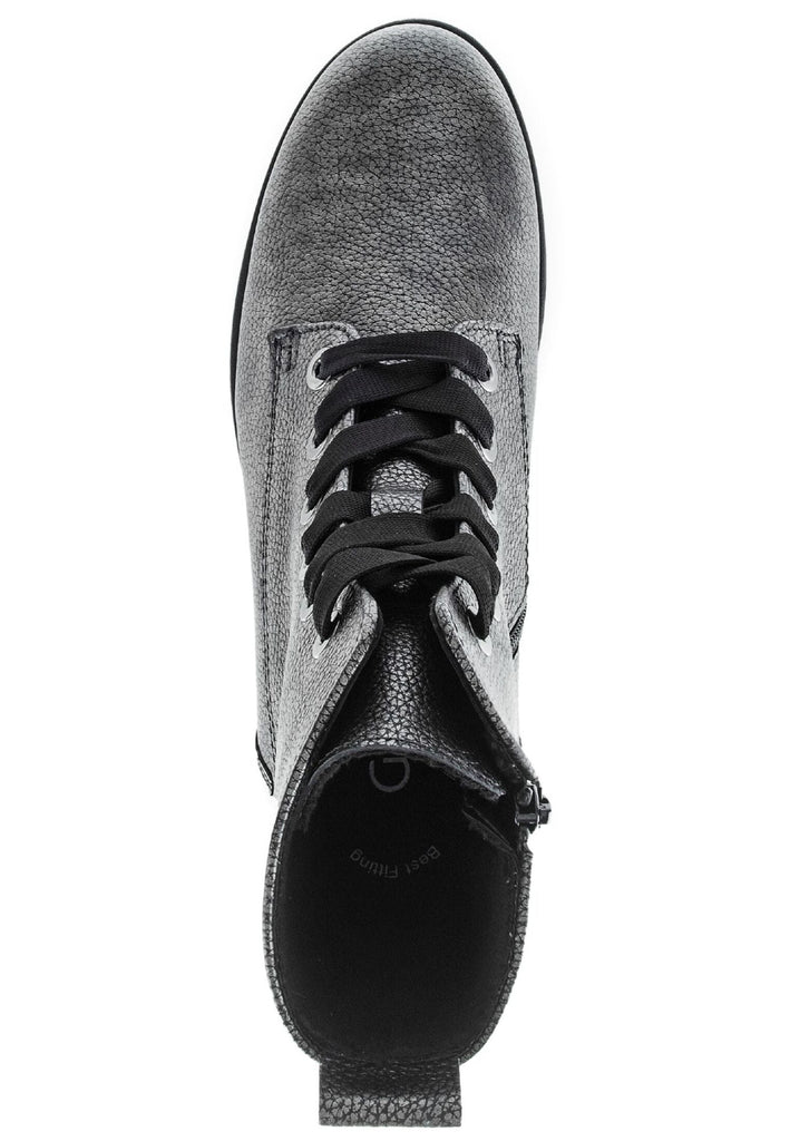 Gabor Stiefelette Leder Grau/Schwarz Warmfutter