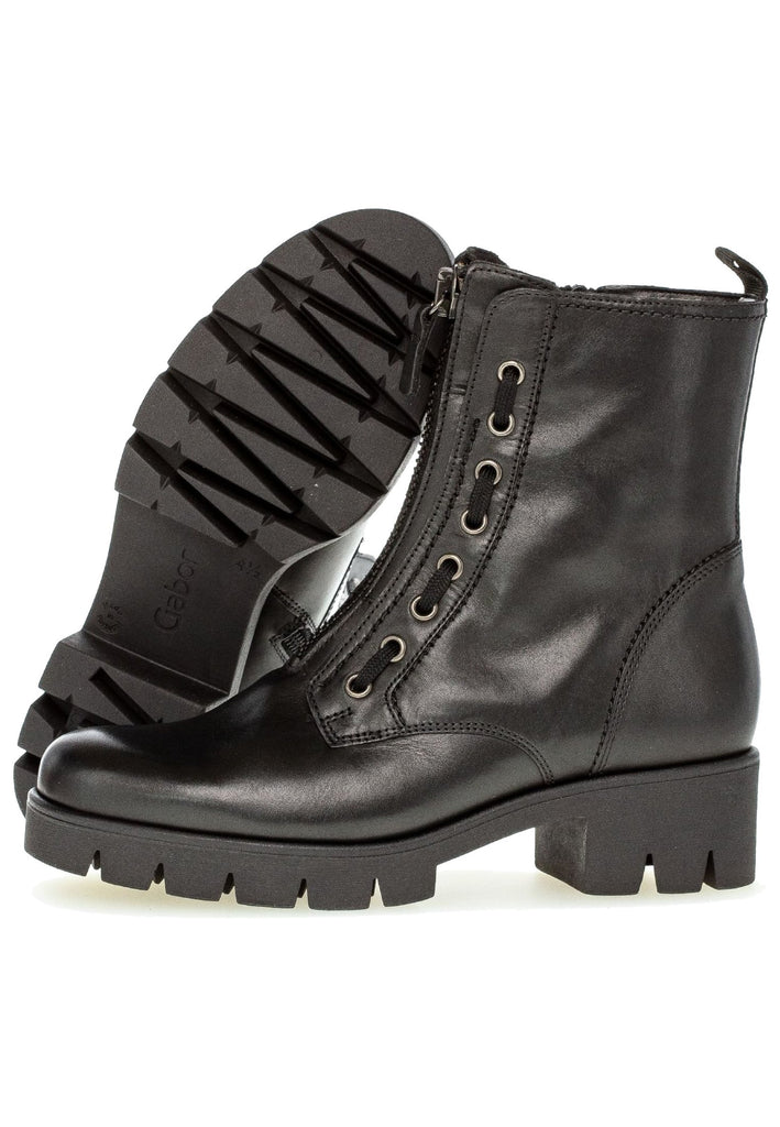 Gabor Stiefelette Leder Schwarz