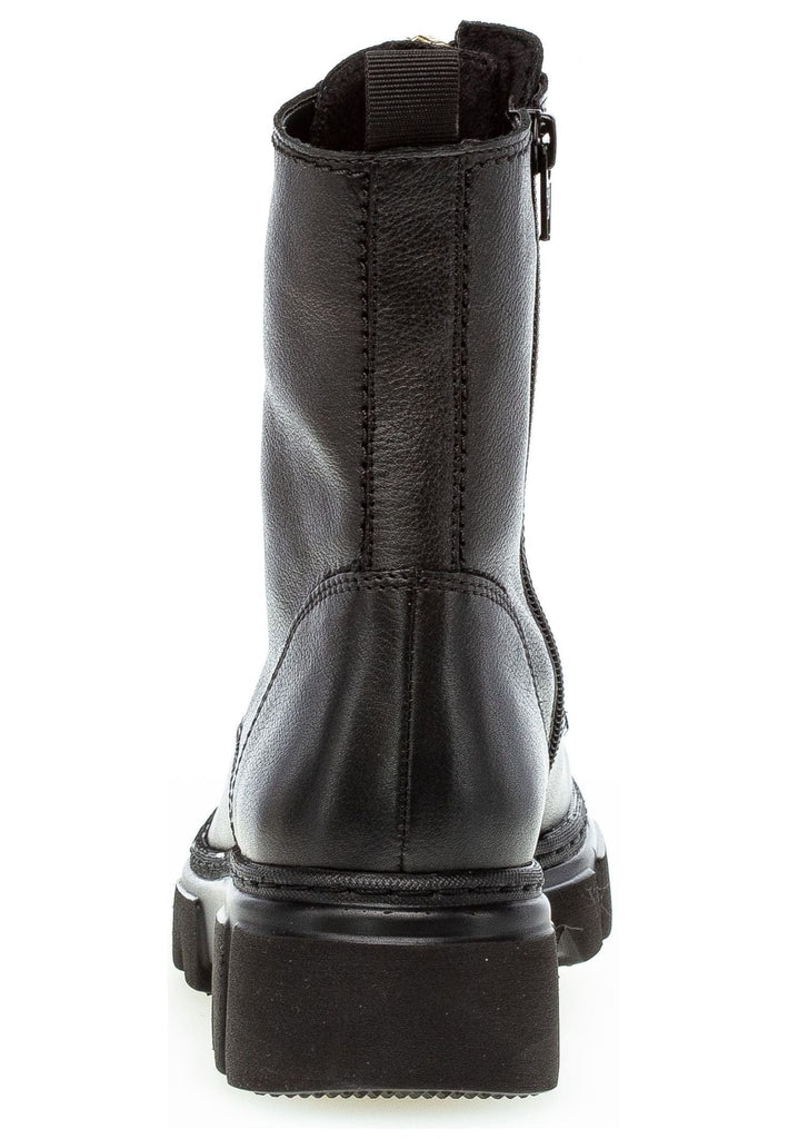 Gabor Stiefelette Leder Schwarz/Gold