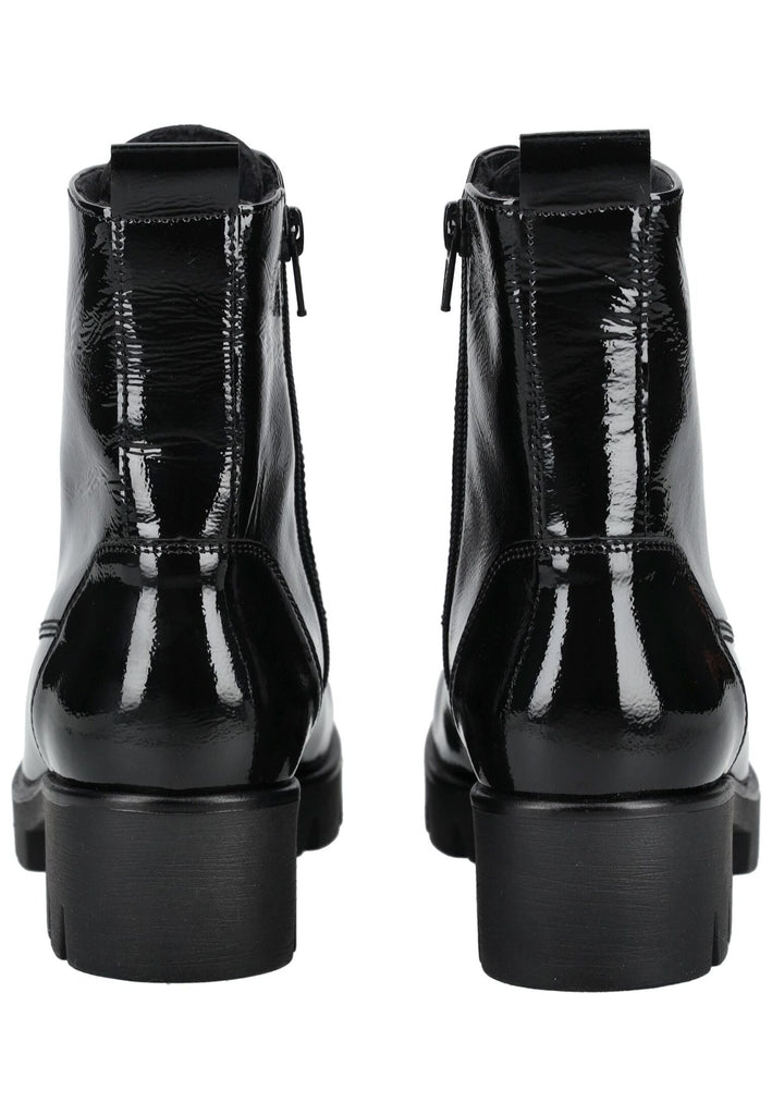 Gabor Stiefelette Leder Schwarz Lack