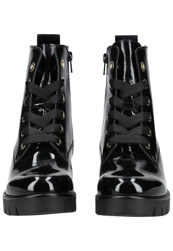 Gabor Stiefelette Leder Schwarz Lack
