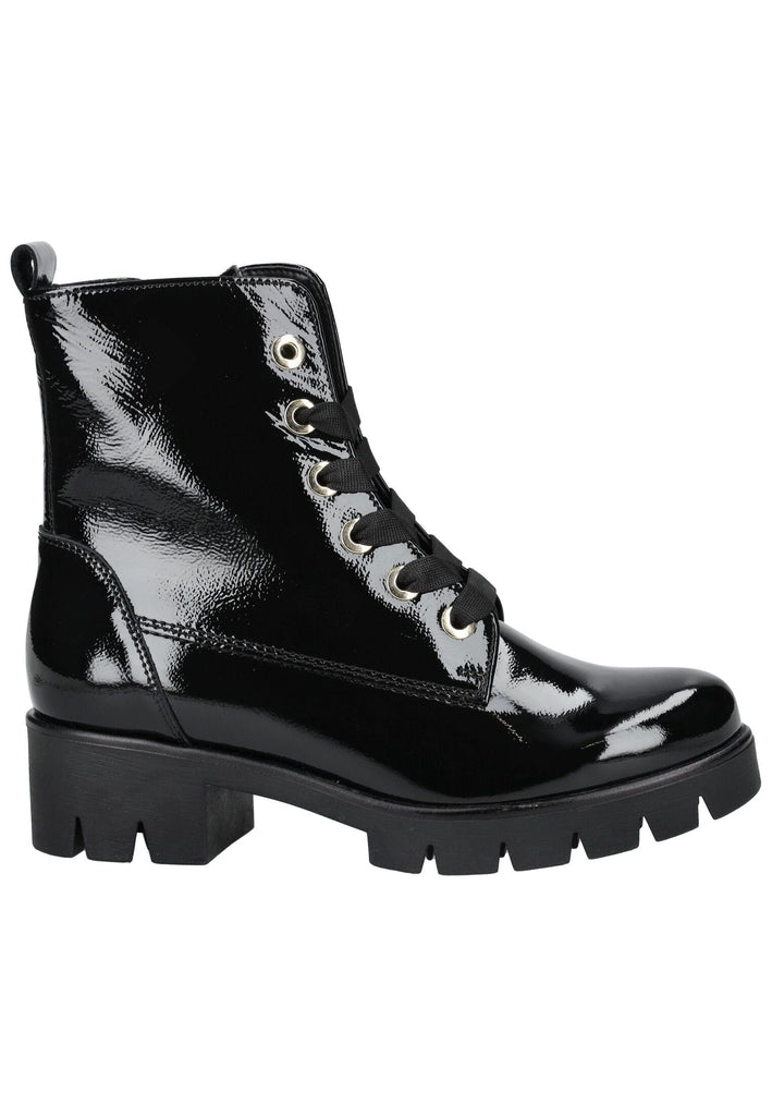 Gabor Stiefelette Leder Schwarz Lack