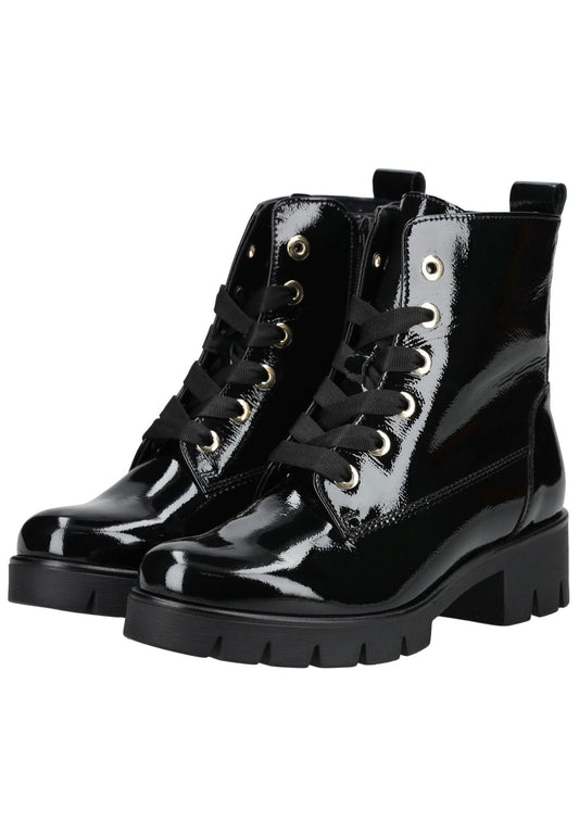 Gabor Stiefelette Leder Schwarz Lack
