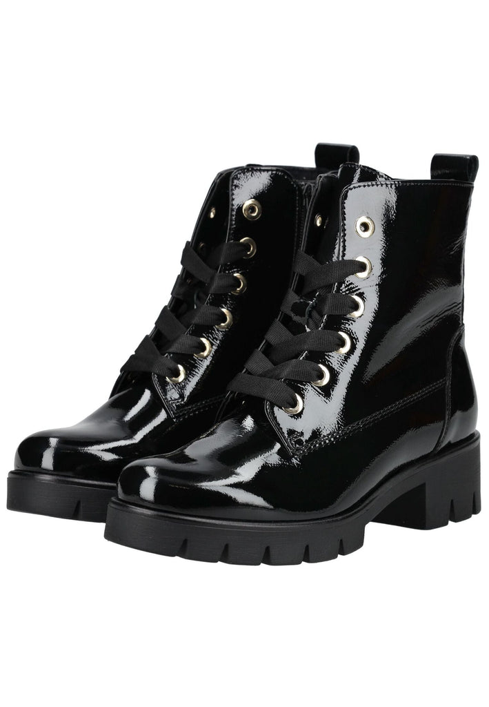 Gabor Stiefelette Leder Schwarz Lack