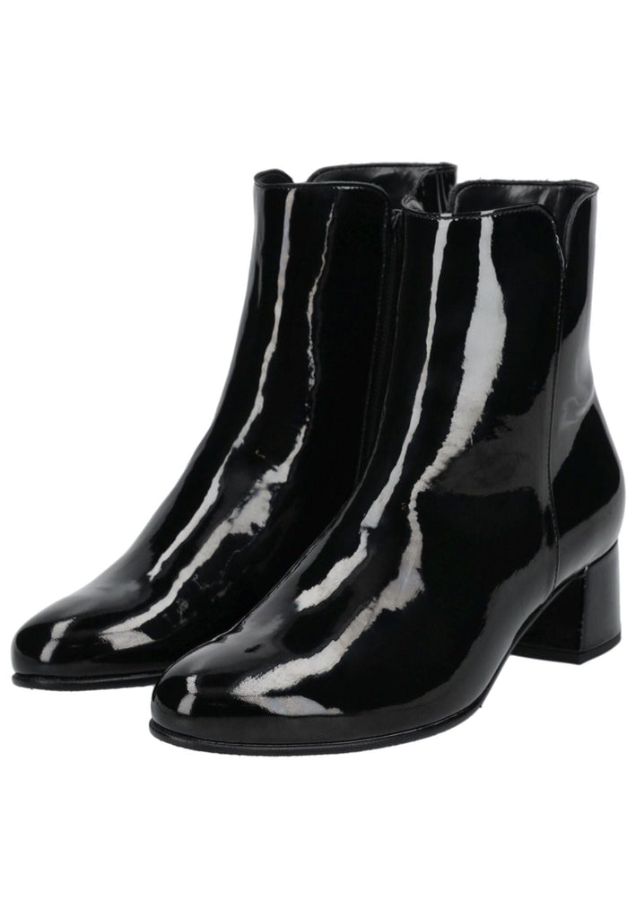 Gabor Stiefelette Leder Schwarz Lack