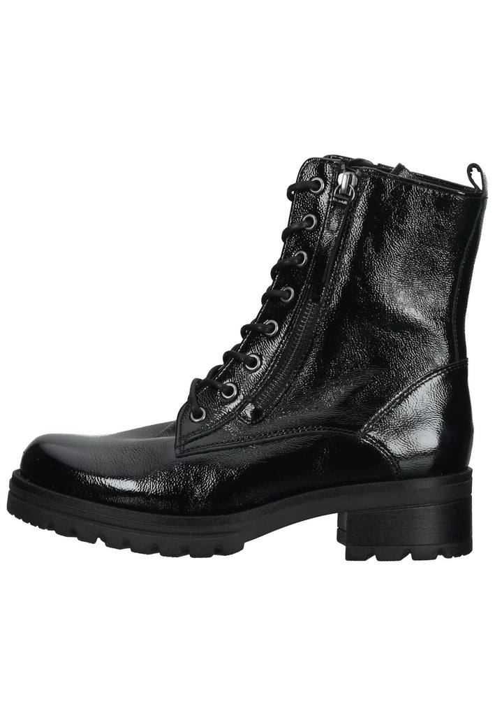 Gabor Stiefelette Leder Schwarz Lack