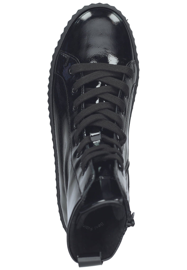 Gabor Stiefelette Leder Schwarz Lack