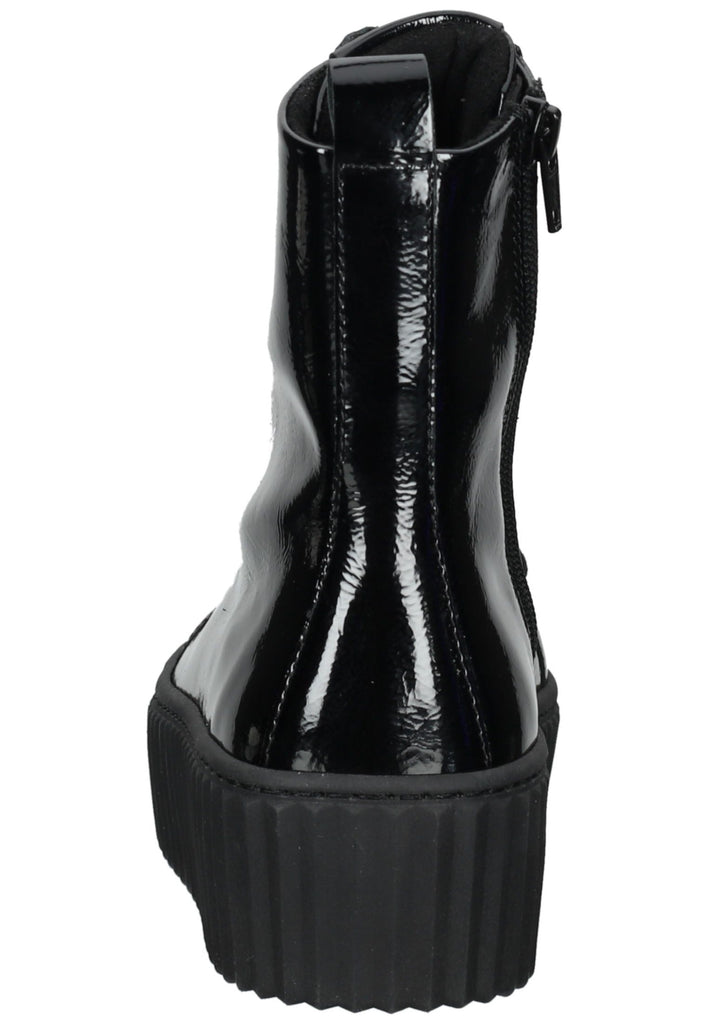Gabor Stiefelette Leder Schwarz Lack