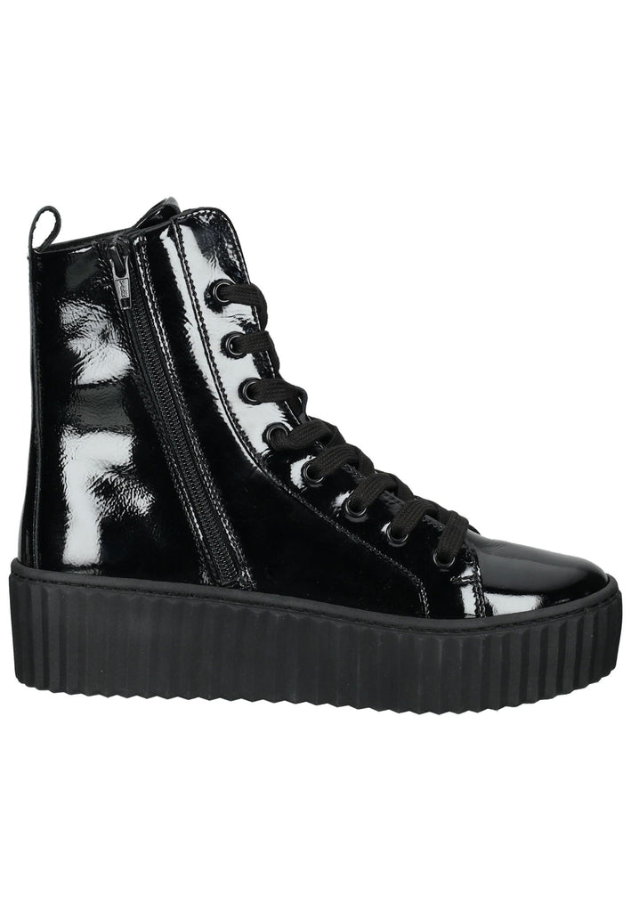 Gabor Stiefelette Leder Schwarz Lack