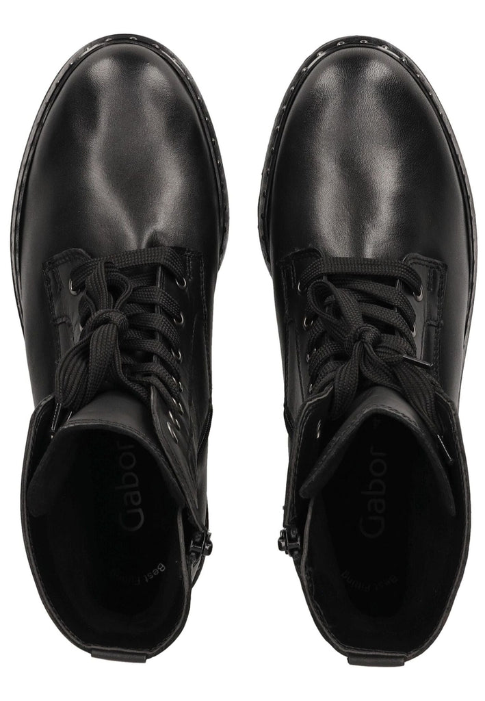 Gabor Stiefelette Leder Schwarz Warmfutter