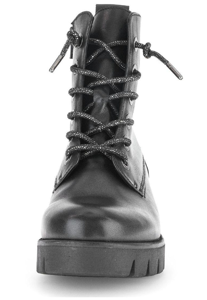 Gabor Stiefelette Leder Schwarz Warmfutter