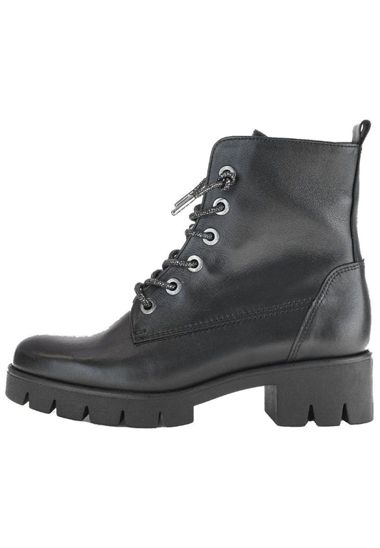 Gabor Stiefelette Leder Schwarz Warmfutter